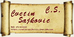 Cvetin Šajković vizit kartica